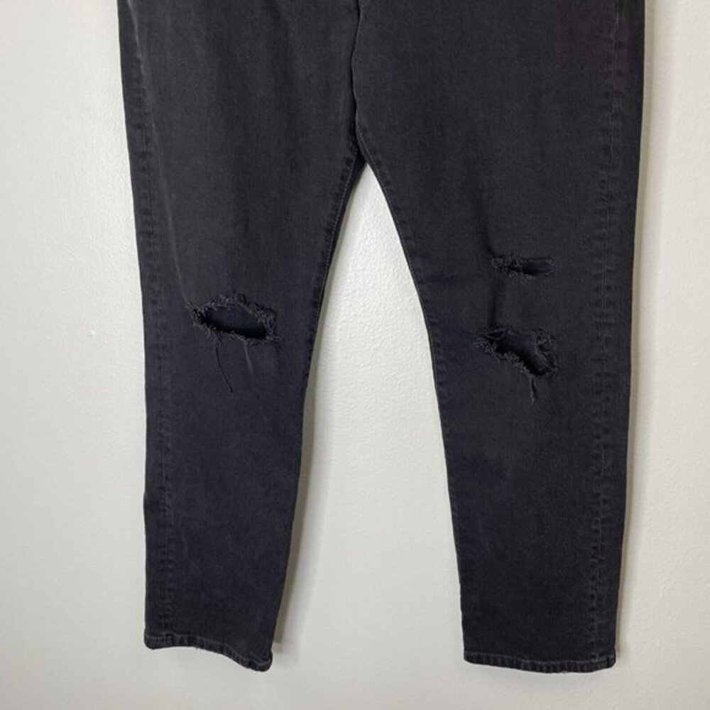 Free People Bren Boyfriend Jeans Womens 30 Black Magic High Rise Straight Leg - Picture 3 of 10
